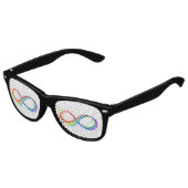 Lunettes De Fête Enfant Symbole d'infinité arc-en-ciel stratifié (Angle)