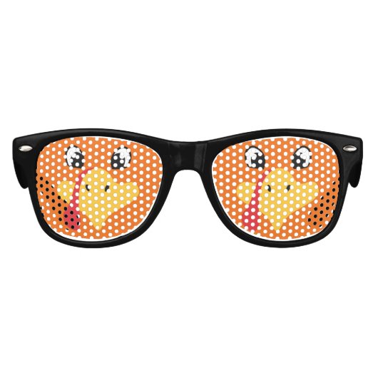 Lunettes De Fête Enfant Thanksgiving mignon visage Turquie (Devant)