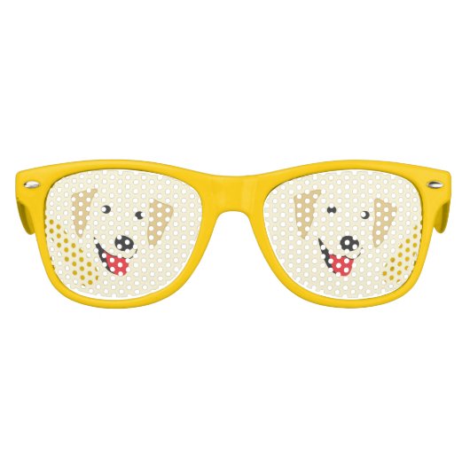 Lunettes De Fête Enfant Visage du laboratoire jaune (Devant)