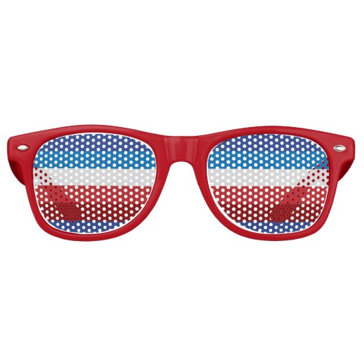Lunettes De Fête Retro 4 juillet Multicolor Rétro (Devant)