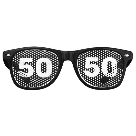 LUNETTES DE FÊTE RETRO 50E ANNIVERSAIRE 50 NOVELTY SOLEIL TONS (Devant)