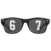 Lunettes De Fête Retro 6-7 Mème Drôle Noir (Devant)