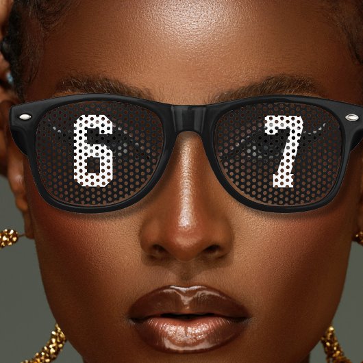 Lunettes De Fête Retro 6-7 Mème Drôle Noir