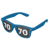 LUNETTES DE FÊTE RETRO 70E ANNIVERSAIRE 70 NOVELTY SOLEIL TONS (Angulaire)