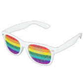 Lunettes De Fête Retro 7 bandes Rainbow Pride (Angulaire)