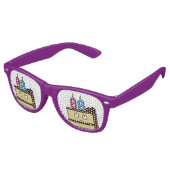 Lunettes De Fête Retro 88e anniversaire gâteau aux bougies (Angulaire)