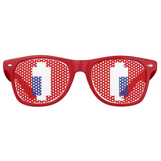 Lunettes De Fête Retro 8 bits Pixel Manga Eyes (Devant)