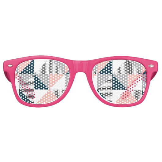 Lunettes De Fête Retro Abstract ful geometry (Devant)
