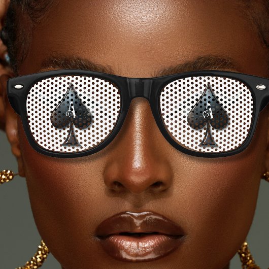 Lunettes De Fête Retro Ace of Spades Casino Deck of Playing Cards