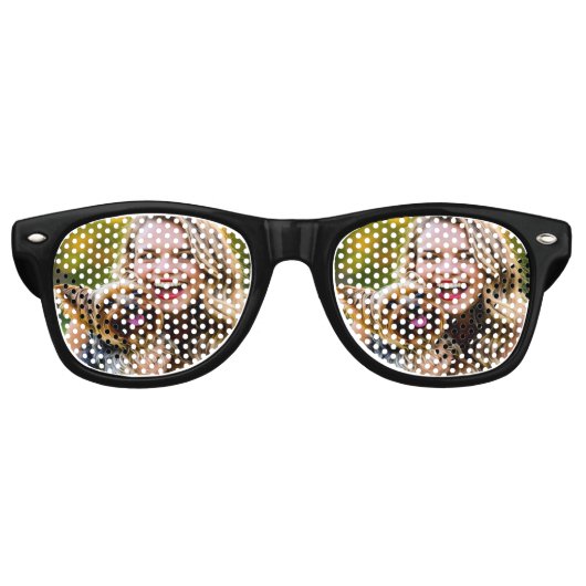 Lunettes De Fête Retro Add Yorkshire Terrier Photo Personalize (Devant)