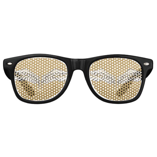 Lunettes De Fête Retro Ailes beige (Devant)