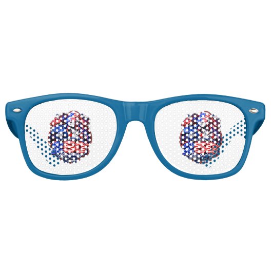 Lunettes De Fête Retro Amérique 250 Deuce (Devant)