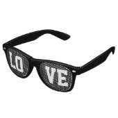 Lunettes De Fête Retro Amour noir cool (Angulaire)