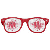 LUNETTES DE FÊTE RETRO AMUSANT ÉMOJI ROUGE, COMME TOMATO KETCHUP SPLASH S (Devant)