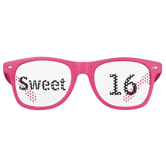 Lunettes De Fête Retro Anniversaire 16 ans (Devant)