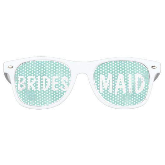 Lunettes De Fête Retro Aquarelle vert aqua moderne Bridesmaid (Devant)