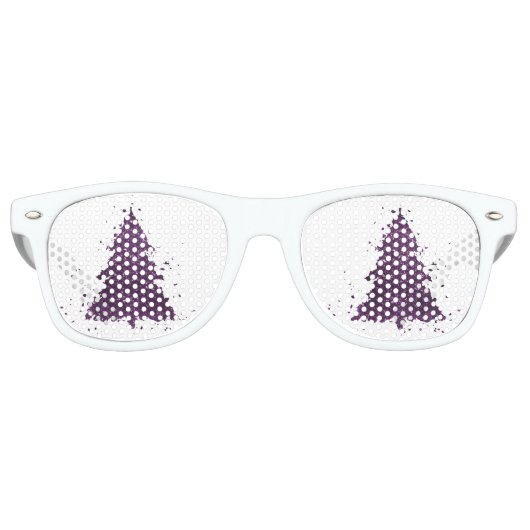Lunettes De Fête Retro Arbre de Noël Moody | Plum foncé pourpre éclat (Devant)