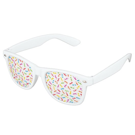Lunettes De Fête Retro Arc-en-ciel (Angulaire)