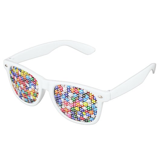 Lunettes De Fête Retro Arc-en-ciel (Angulaire)