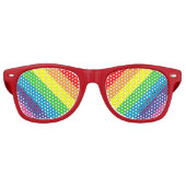 Lunettes De Fête Retro arc-en-ciel diagonal (Devant)