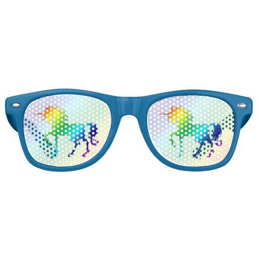 Lunettes De Fête Retro Arc-en-ciel Unicorn Party Shades (Devant)