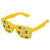 Lunettes De Fête Retro Arrière - plan de tournesols (Angulaire)