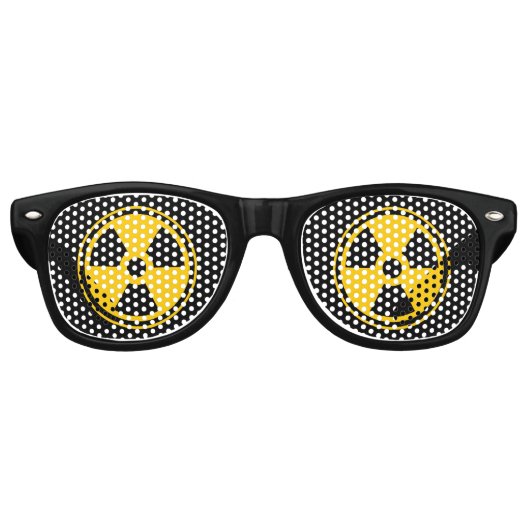 Lunettes De Fête Retro Avertissement de radioactivité (Devant)
