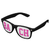 Lunettes De Fête Retro Bach Bachelorette Party Favoriser Hot Rose & Blanc (Angulaire)