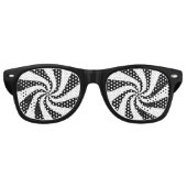Lunettes De Fête Retro Balayage noir et blanc (Devant)