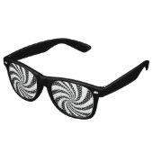 Lunettes De Fête Retro Balayage noir et blanc psychédélique (Angulaire)