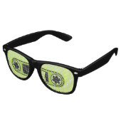 Lunettes De Fête Retro Bande de cassette audio verte (Angulaire)