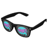 Lunettes De Fête Retro Bande dessinée Pop Art Purple Blue WTF Nouveauté D (Angulaire)
