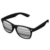 Lunettes De Fête Retro Bandes blanches noires modernes (Angulaire)