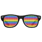 Lunettes De Fête Retro Bandes LGBT de fierté (Devant)