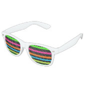 Lunettes De Fête Retro Bandes néon (Angulaire)
