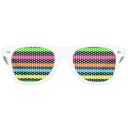 Lunettes De Fête Retro Bandes néon (Devant)