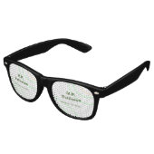 Lunettes De Fête Retro Bandes orange vertes ajouter le nom message texte (Angulaire)