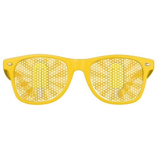 Lunettes De Fête Retro Bâton à crème glacée citron (Devant)