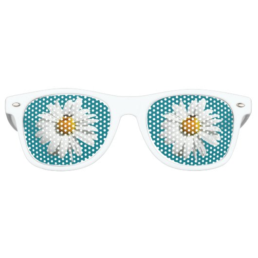 Lunettes De Fête Retro Bee on Daisy Alaskan Summer Nature (Devant)