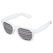 Lunettes De Fête Retro Belles rayures blanches noires (Angulaire)
