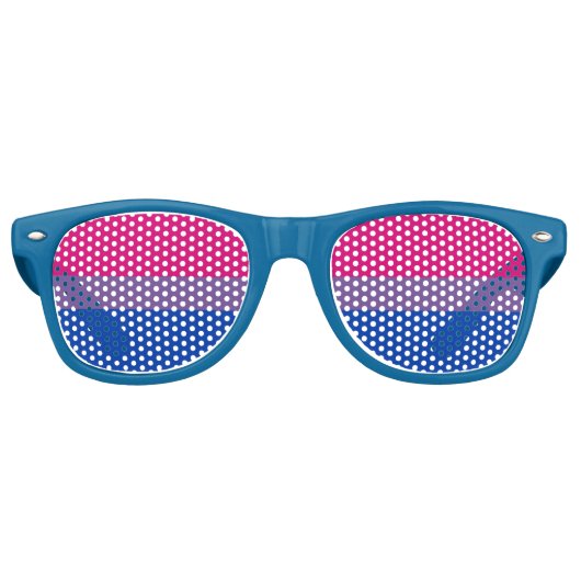 Lunettes De Fête Retro Bisexualité drapeau de la fierté Fête Shades (Devant)