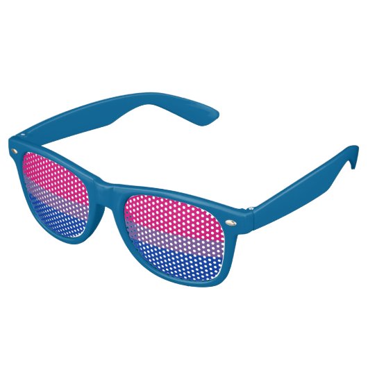 Lunettes De Fête Retro Bisexualité drapeau de la fierté Fête Shades (Angulaire)