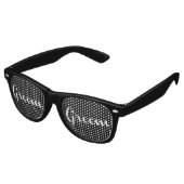 Lunettes De Fête Retro Blancs sur noir (Angulaire)