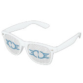 Lunettes De Fête Retro Bleu EDGE (Angulaire)