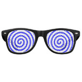Lunettes De Fête Retro Bleu hypnotisé (Devant)