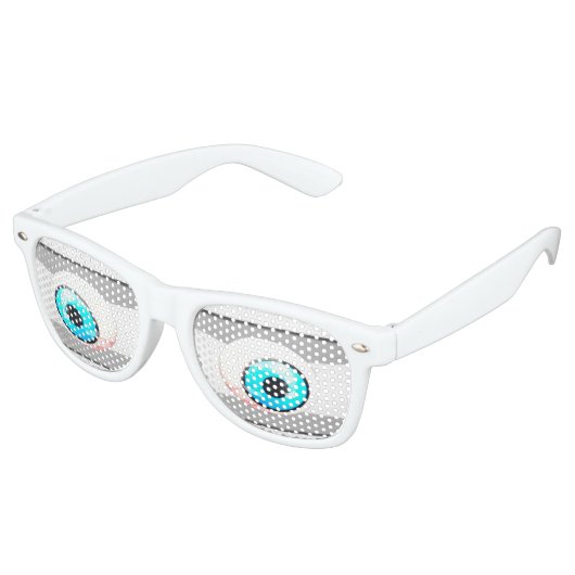 Lunettes De Fête Retro Blue Eyeball (Angulaire)