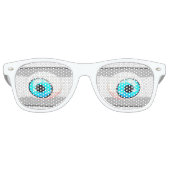 Lunettes De Fête Retro Blue Eyeball (Devant)
