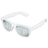 Lunettes De Fête Retro BLue Seashells Beach Mariage (Angulaire)