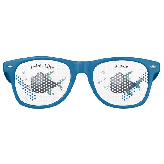 Lunettes De Fête Retro Boire Comme Un Poisson (Devant)