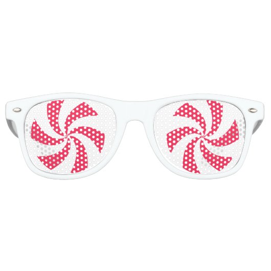 Lunettes De Fête Retro Bonbon de Noël à la menthe (Devant)